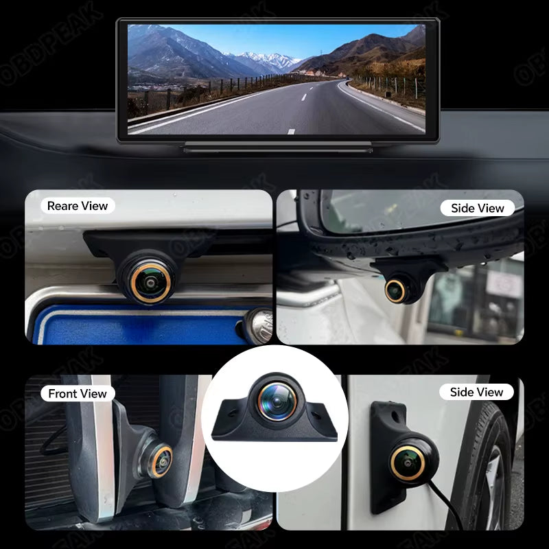 AHD 1080P Car Rear View Camera 170° Fisheye Golden Lens Full HD Night Vision Vehicle Reversing Front Cameras 360 for Dash Cam