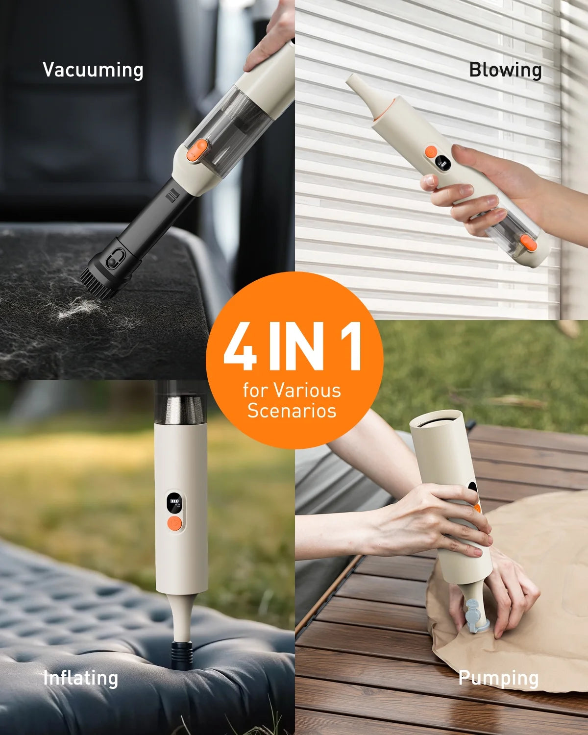 Car Vacuum Cleaner Cordless, 14000Pa 6000Mah High Power Long Endurance, Strong Suction Handheld Portable Car Vacuum for Car, Office