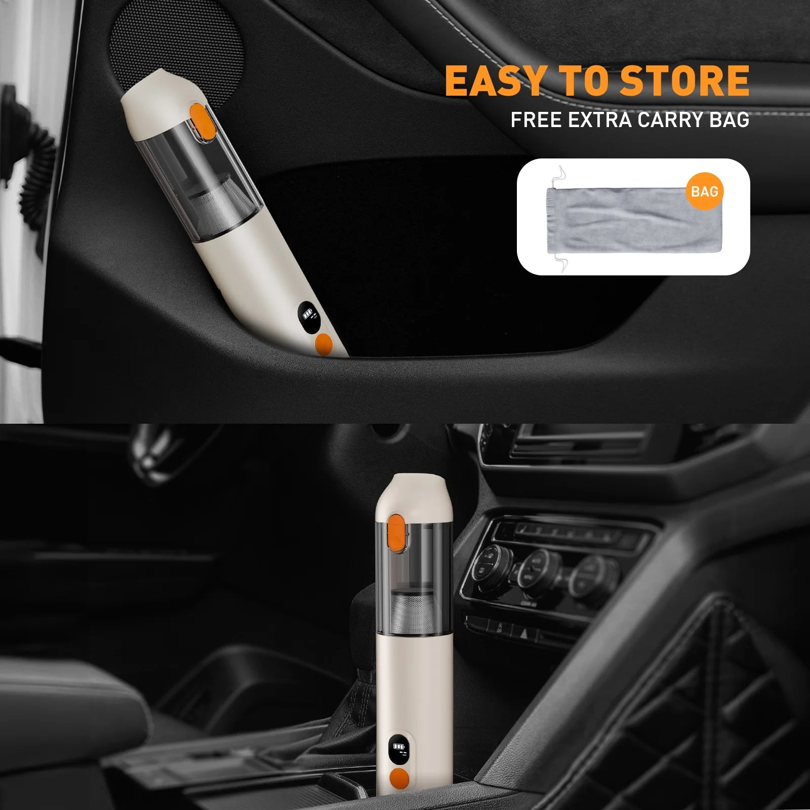 Car Vacuum Cleaner Cordless, 14000Pa 6000Mah High Power Long Endurance, Strong Suction Handheld Portable Car Vacuum for Car, Office