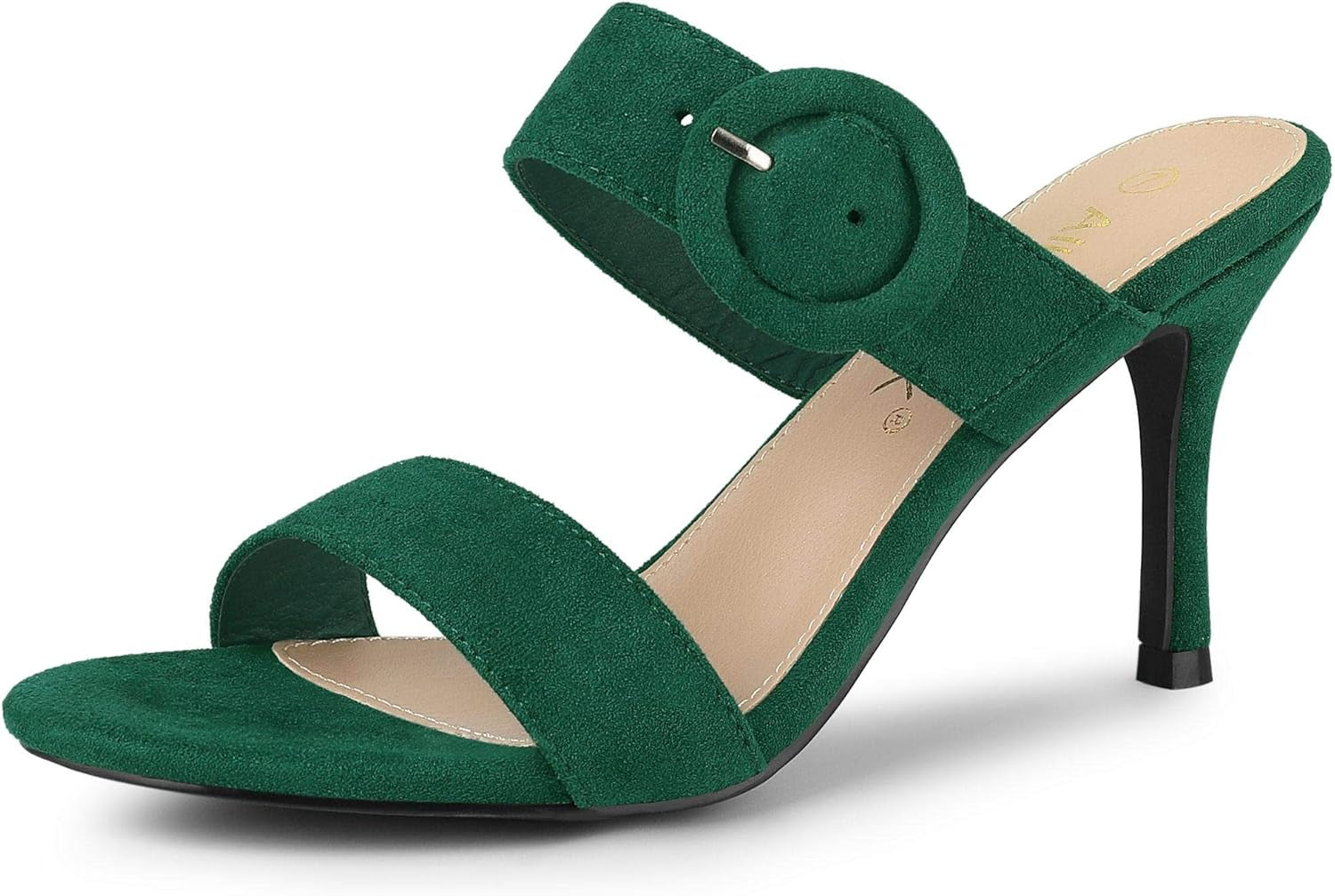 Women'S Opened Toe Buckle Stiletto Heels Slide Sandals